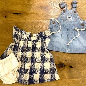 0-3 month bundle Oshkosh and Baby Zara dresses